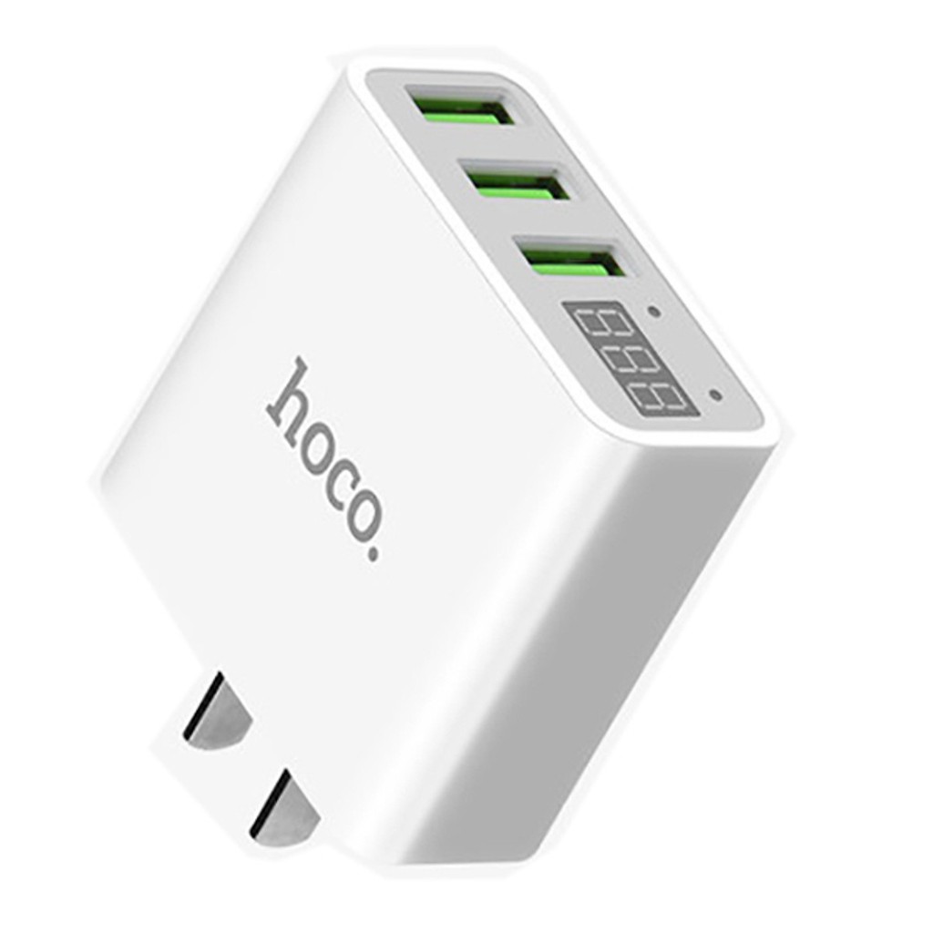 Củ Sạc Điện Thoại  3A Hoco C15  - 3 Cổng USB - Hàng Chính Hãng