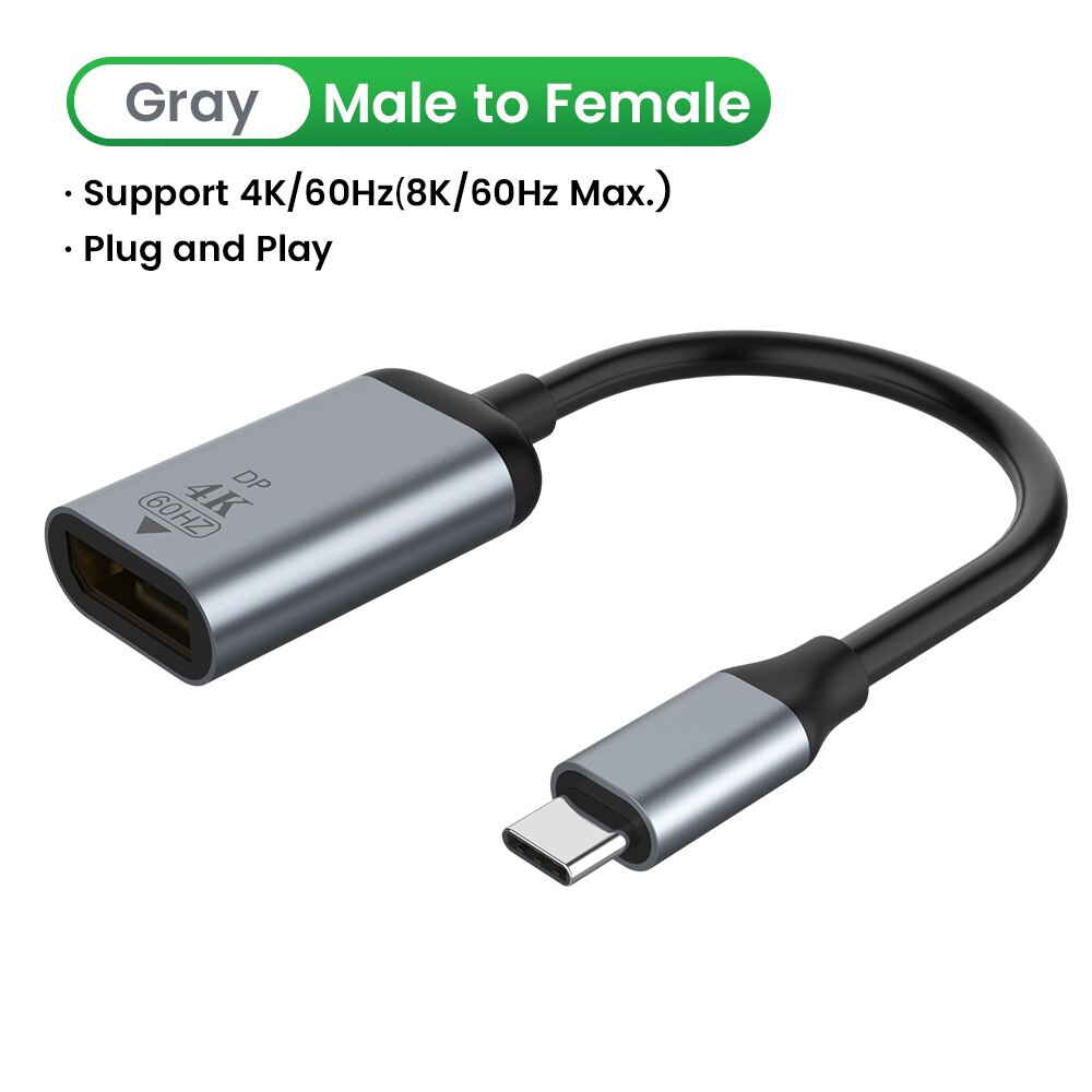 Cáp chuyển đổi USB C sang DP 4K 2K 60hz cho máy tính bảng/ điện thoại/ laptop