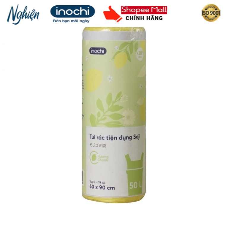 Túi Đựng Rác, Túi Rác Hương Chanh, Hương Lavender Tự Huỷ Có Quai Tiện Dụng, Dạng Cuộn Loại 10L 25L 50L