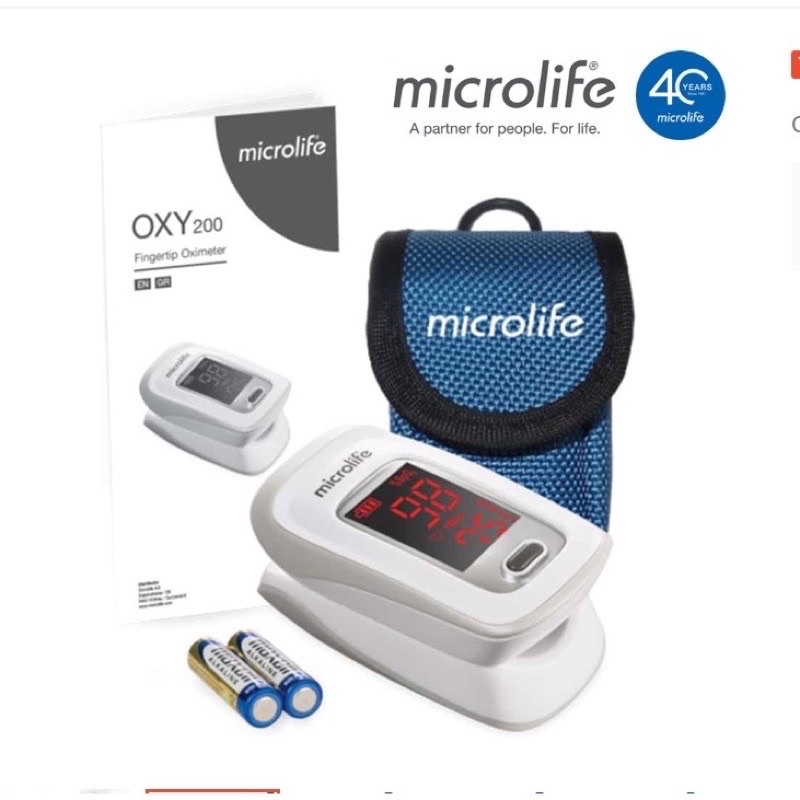 Máy đo spo2, máy đo nồng độ oxy trong máu MICROLIFE OXY 200 hàng chính hãng bảo hành 24 tháng của THUỴ SĨ