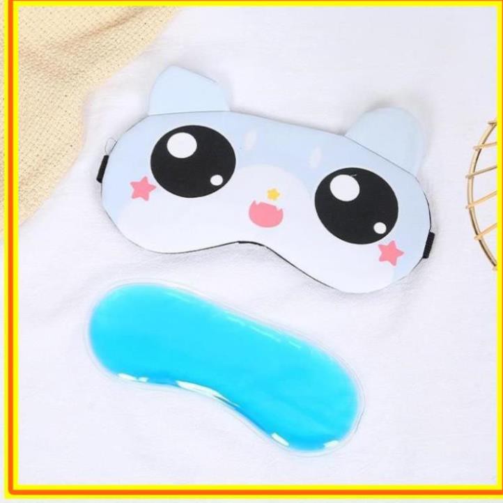 Bịt Mắt Che Mắt Ngủ Cao Cấp Có Túi Gel Massage , Hình Thú cute K130