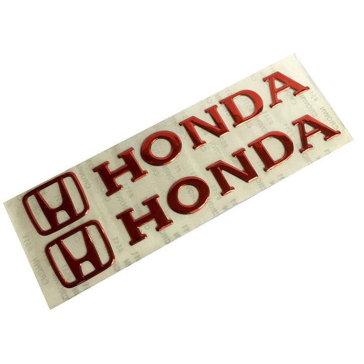 Tem Logo Chữ Nổi HONDA Dán Trang Trí Xe HD03