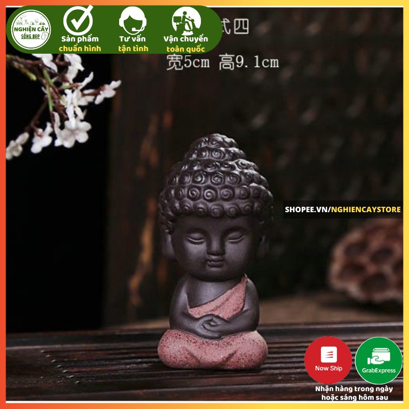 Phụ kiện Tượng phật trang trí tiểu cảnh, cây cảnh, sen đá, bàn làm việc, ô tô