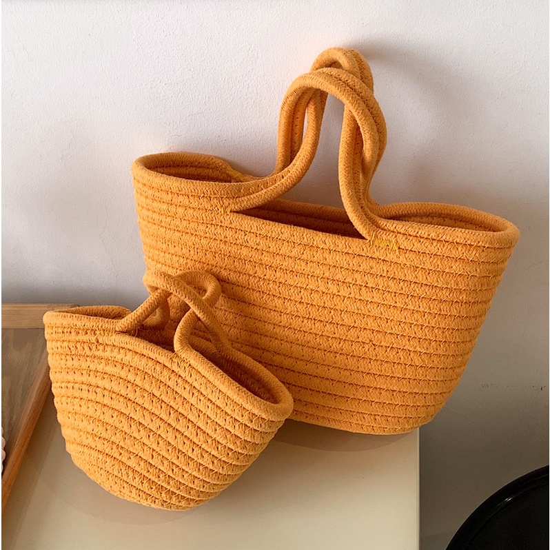 Túi cói JASMIN NOIR thiết kế màu trơn đơn giản thời trang cho nữ