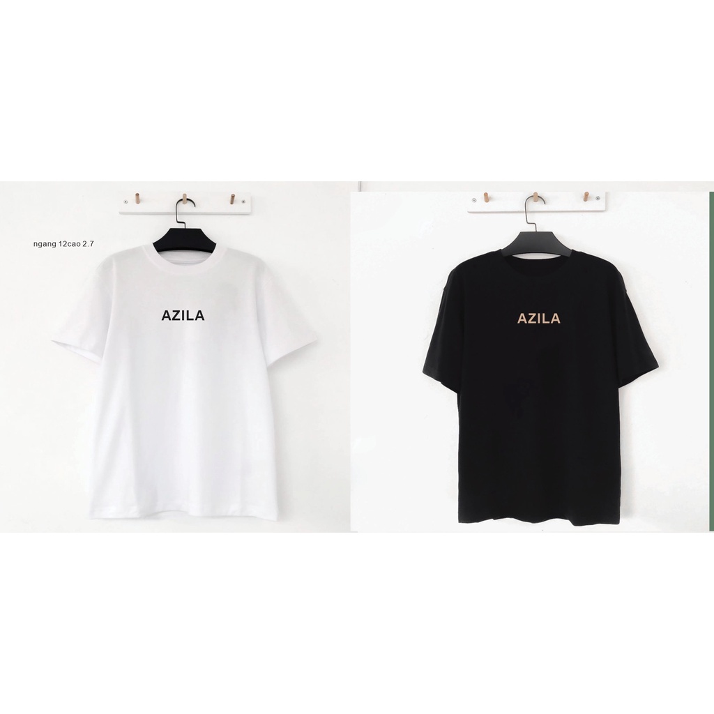 Áo phông nam nữ logo AZILA tshirt cotton USA