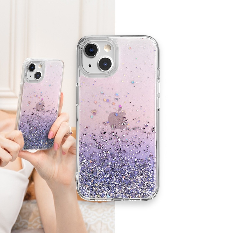 Ốp điện thoại kim tuyến nước chống sốc thích hợp cho iphone 13 pro max /13 pro 13/13 mini