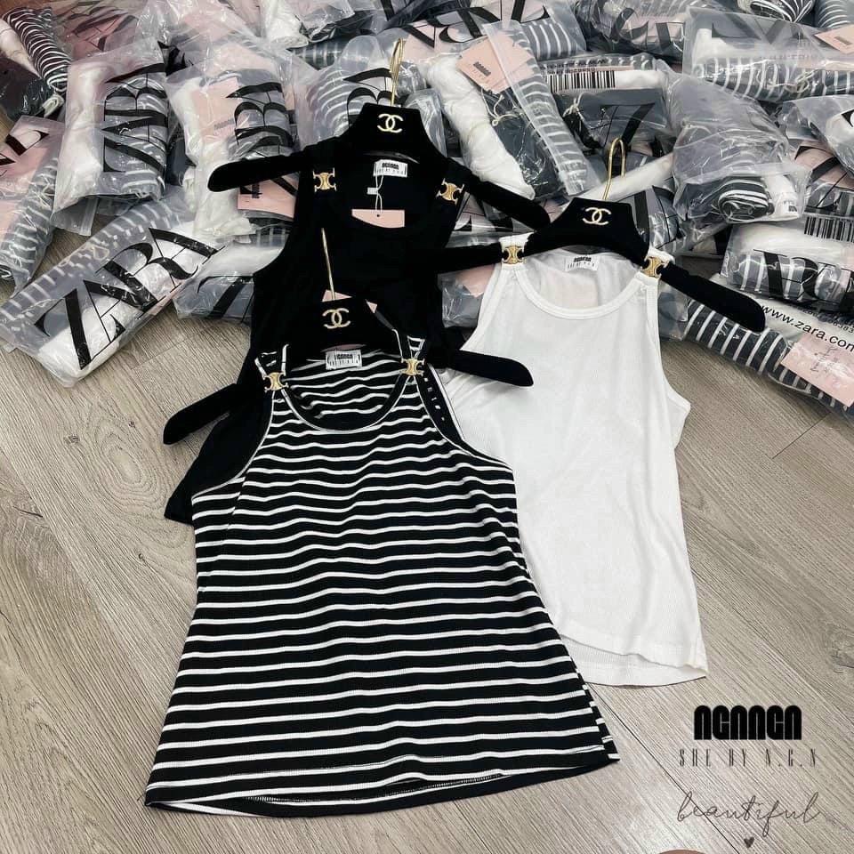 SET 3 ÁO 3 LỖ CN ĐEN - KẺ - TRẮNG