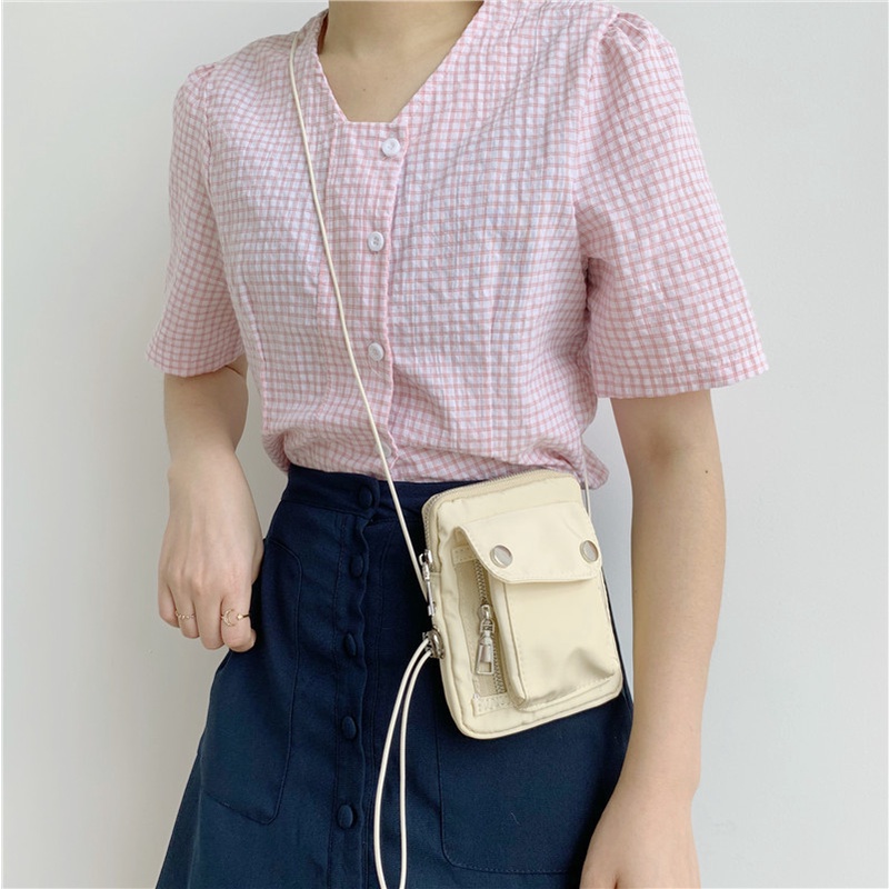 Túi Đeo Chéo Mini Đựng Điện Thoại Thiết Kế Đặc Biệt Phong Cách Harajuku Cho Nữ