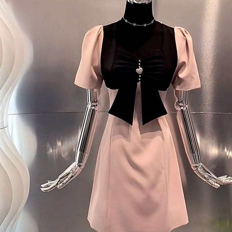 Đầm Hồng Kiểu Pháp Thiết Kế Trang Nhã Cho Nữ