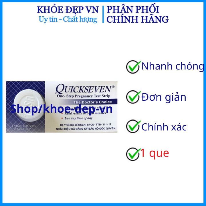 1 Que thử thai QUICKSTICK - Nhập khẩu từ USA, test thai sớm nhanh Quick Stick