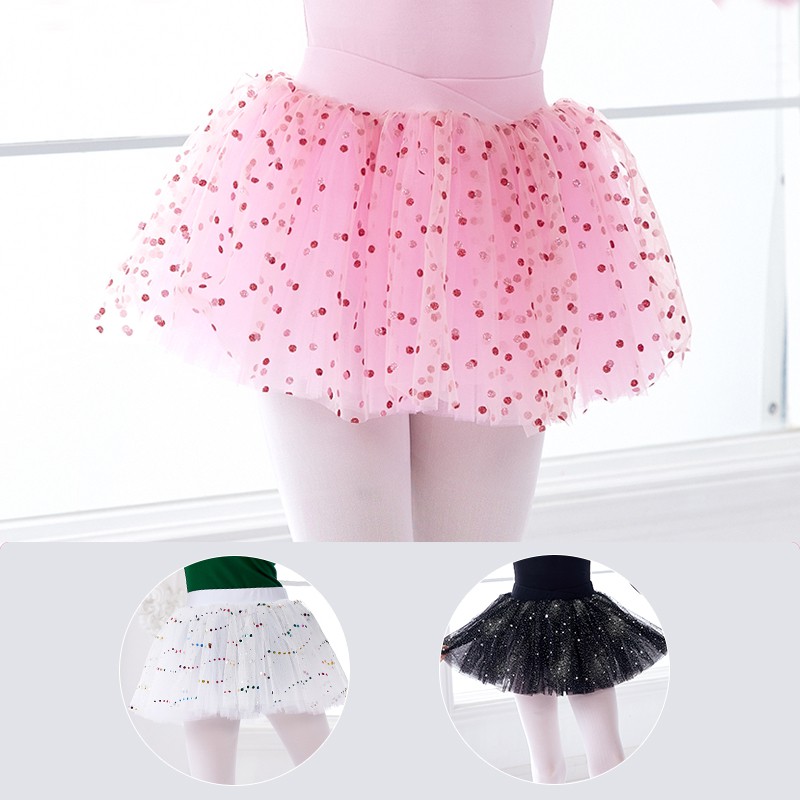 Chân Váy Xòe tutu Đính Kim Sa Lấp Lánh Cho Bé Gái