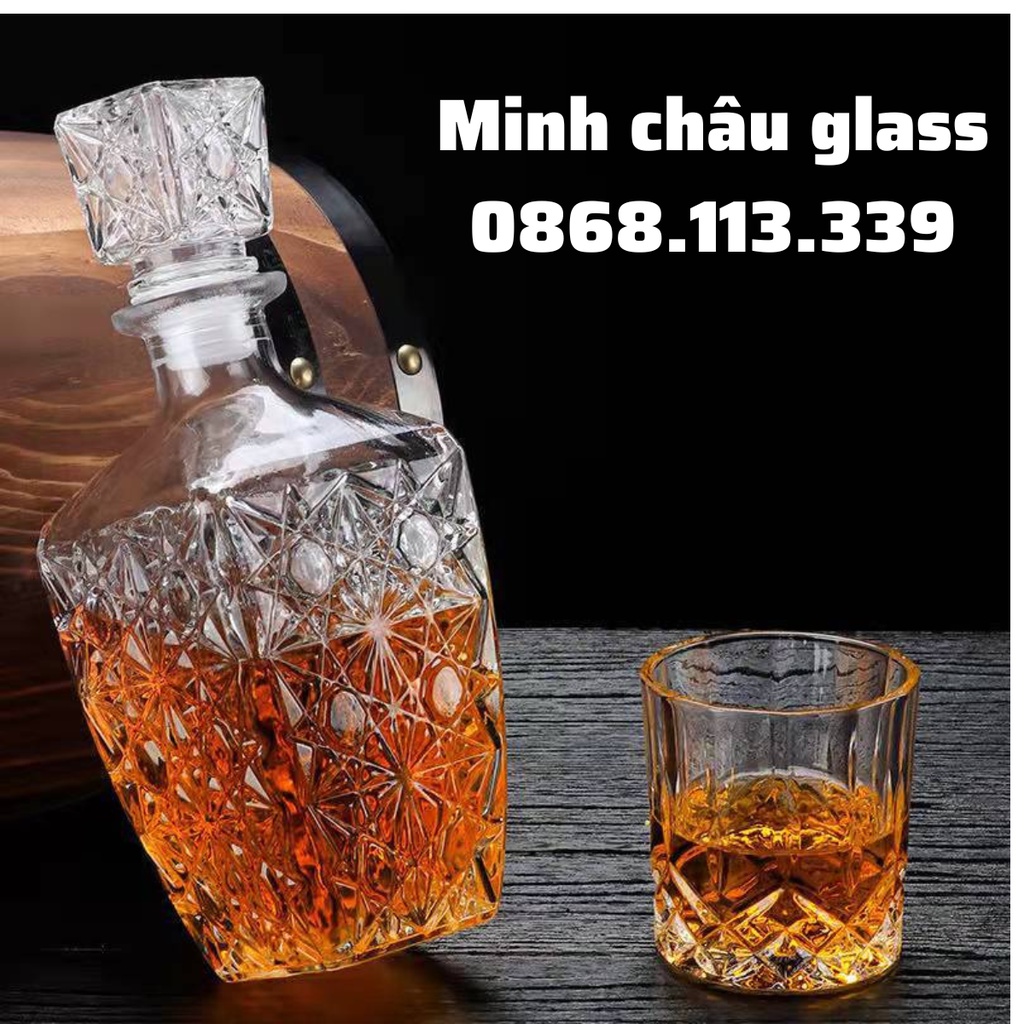 Bình Đựng Rượu Thủy Tinh Cao Cấp 750ml Cao Cấp Chai đựng rượu vỏ bình ngâm rượu mẫu số 4 sang trọng cao cấp