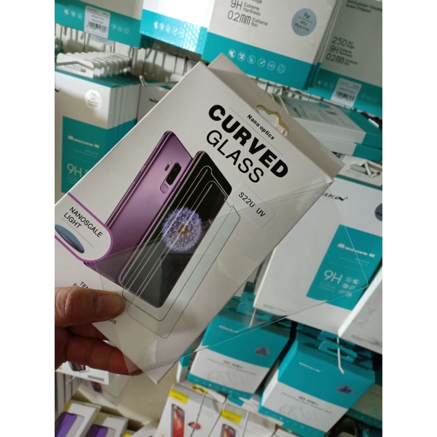 Kính cường lực toàn màn hình keo UV cho Samsung Galaxy S22,S22 Plus,S22 Ultra