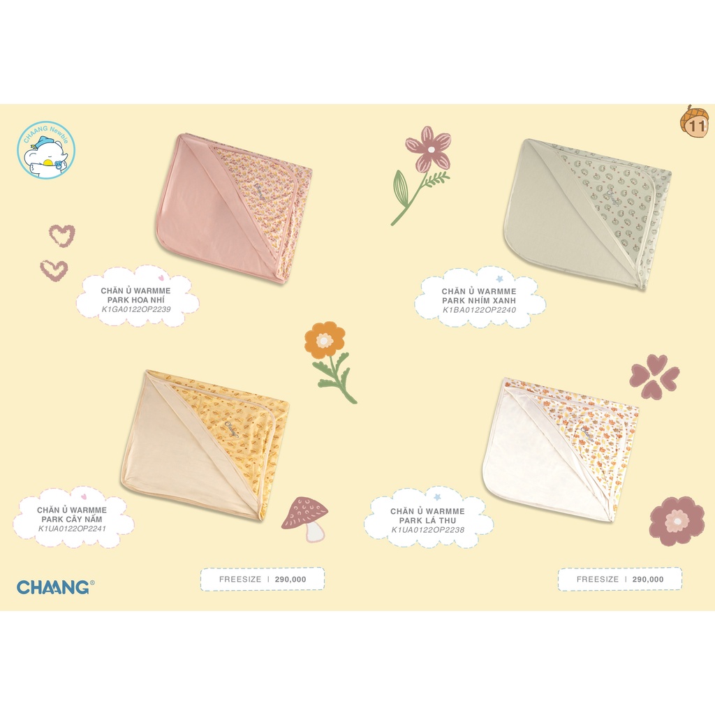 CHAANG - Chăn ủ warm me cho bé Park Chaang( 4 màu)