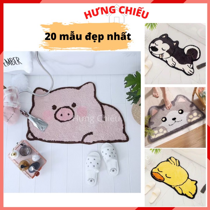 Thảm lau chân, thảm chùi chân lông cừu đế cao su chống trơn trượt, siêu thấm cao cấp - 40cm x 60cm mã CLM02