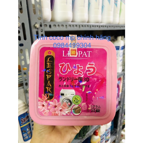 Viên giặt quần áo, viên giặt công nghệ 3D Nhật Bản LeoPat 30 viên mùi hương đậm đặc