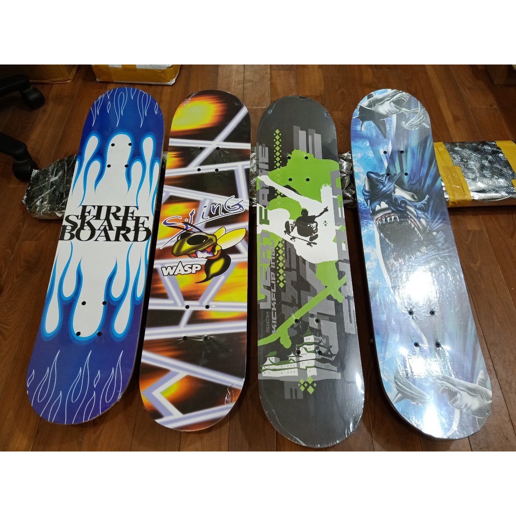 Ván Trượt Trẻ Em, Ván Trượt Thể Thao Gỗ Phong Ép Skateboard Cao Cấp Nhiều Hình Siêu Nhân, Cá Mập, Con Ong, TK168