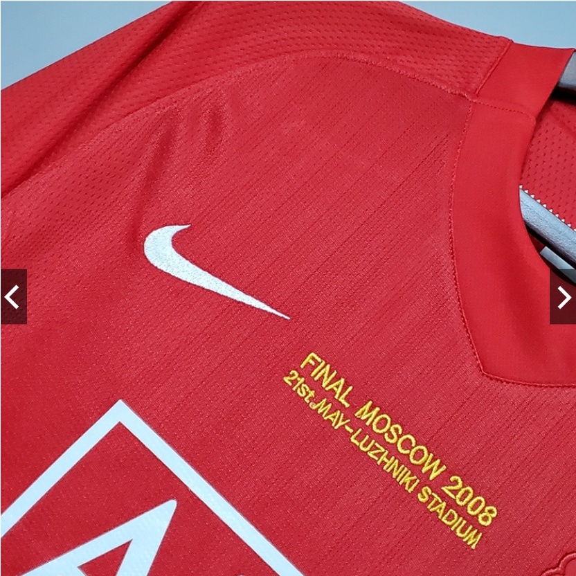 Áo Đồng Phục Bóng Đá Đội Manchester United Ronaldo Màu Đỏ Cổ Điển Dành Cho Nam Giới 07-08