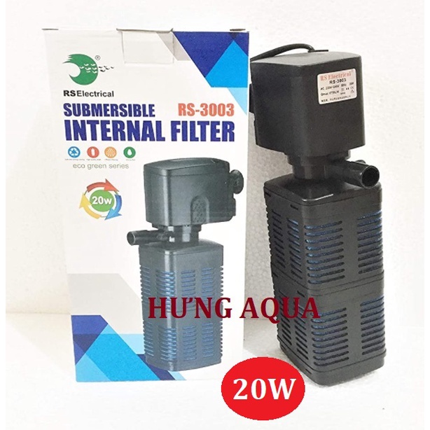 Máy lọc bể cá, máy lọc nước bể cá RS-3002/ 3003/ 3004 đa năng: lọc, tạo luồng, thồi oxy