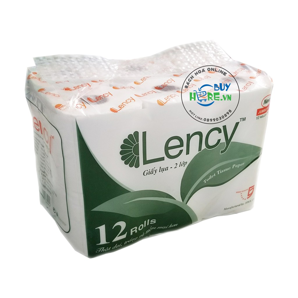 Giấy Vệ Sinh Lency 12 Cuộn 2 Lớp