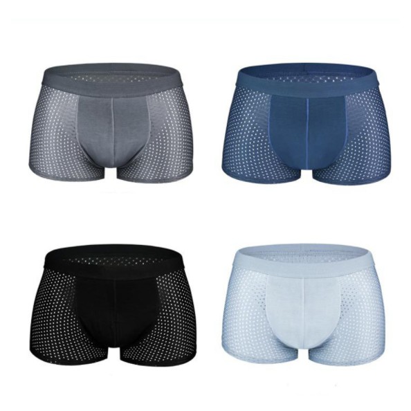 Hộp 4 Sịp Đùi Boxer Thông Hơi Cao Cấp Dành Cho Nam VEIKUCOOL, CAO CẤP , THÔNG HƠI THOÁNG MÁT.