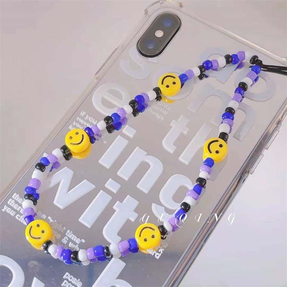Glees Dây Đeo Điện Thoại Xỏ Hạt Mặt Cười Dễ Thương Thích Hợp Làm Quà Tặng Cho Millet