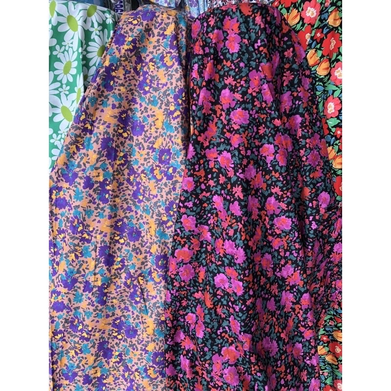 Thô cotton hoa tú cầu siêu hot