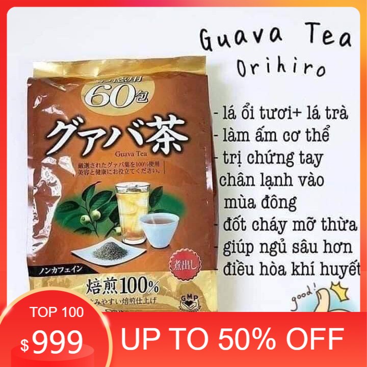 Trà Lá Ổi ORIHIRO Nhật Bản Gói 60 Túi ( Date 4/2023)