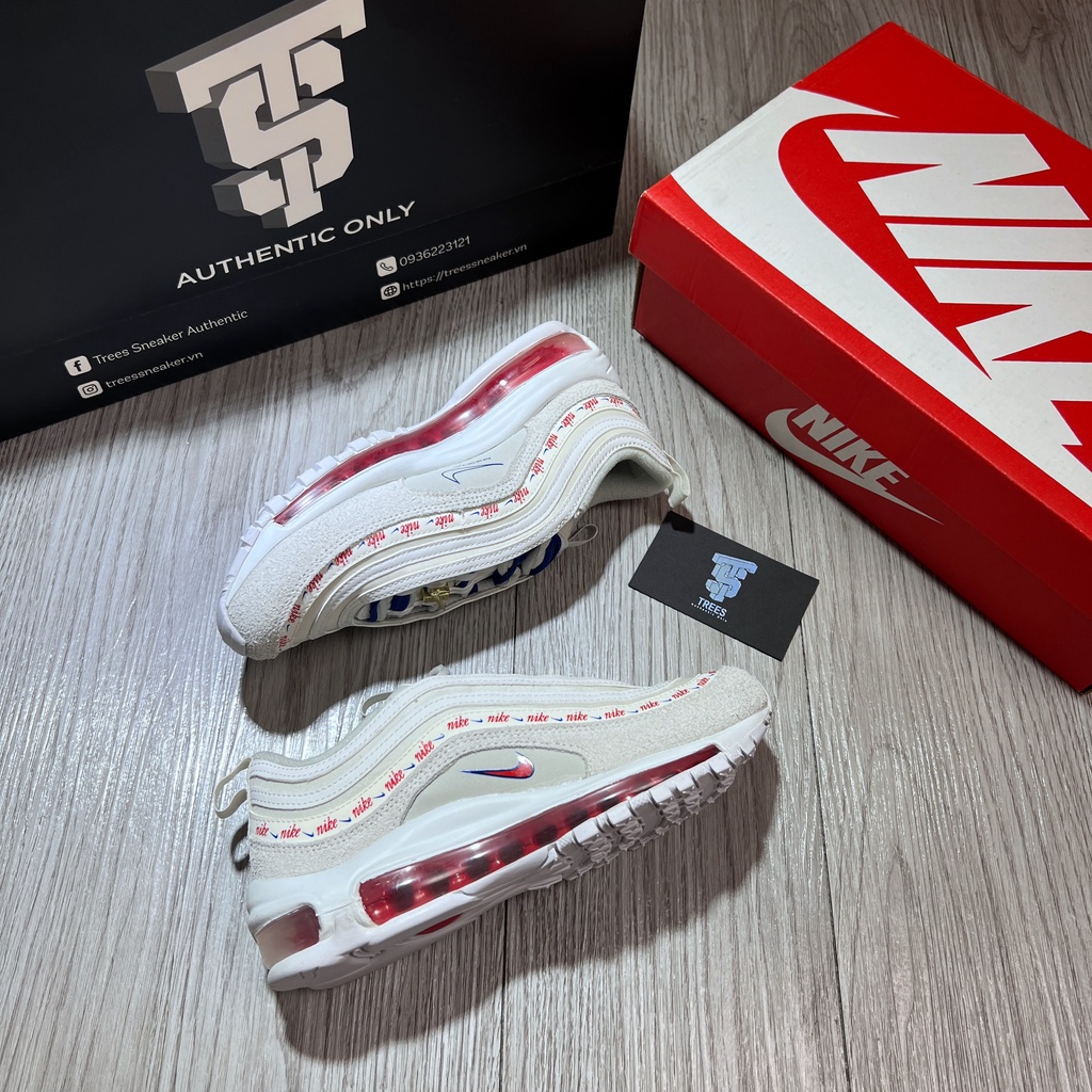 [CHÍNH HÃNG] Giày thể thao NIKE AIR MAX 97 SE LIGHT BONE UNIVERSITY RED