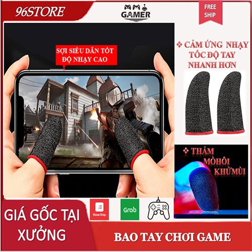 [Mã LIFE1404ALL50K giảm 10% đơn 200K] Bộ bao 2 ngón tay chuyên dùng chơi game mobile chống mồ hôi tay bằng sợi carbon