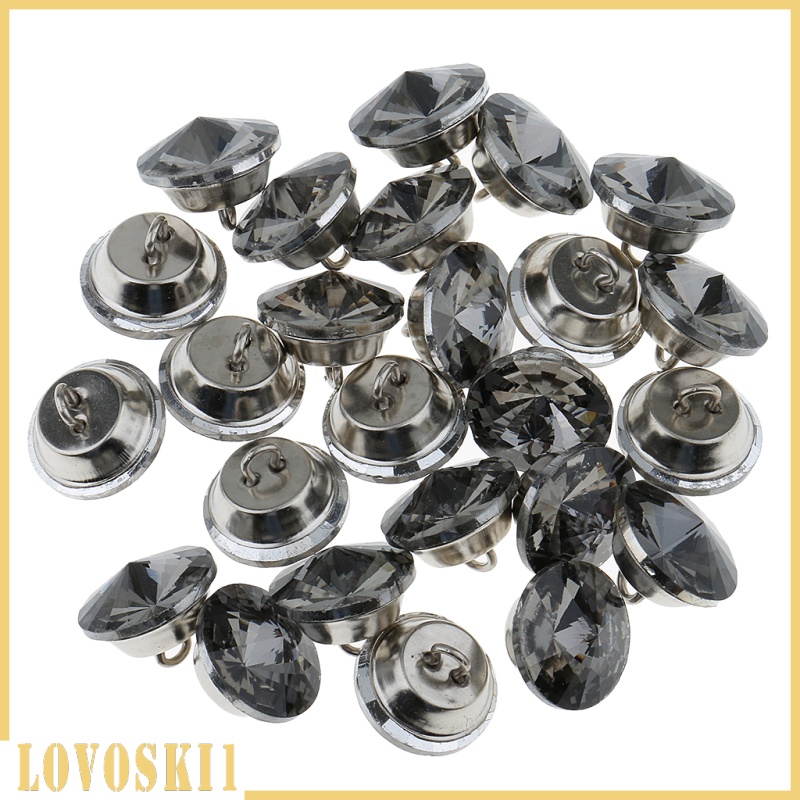 [LOVOSKI1]25 Pieces Crystal Buttons for Sofa Headboard Upholstery Decoration