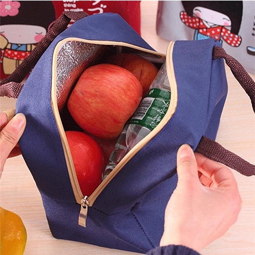 Túi Đựng Hộp Cơm Cách Nhiệt Chống Thấm Nước In Họa Tiết Hoạt Hình Kiểu Nhật Bản Dễ Thương