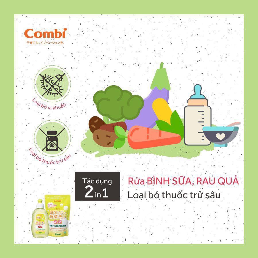 Dung dịch rửa bình sữa rau quả Combi Nhật Bản