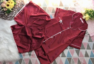 [BIGSIZE 60-75KG] BỘ LỤA NƠ NGẮN FROM DƯỚI 75KG