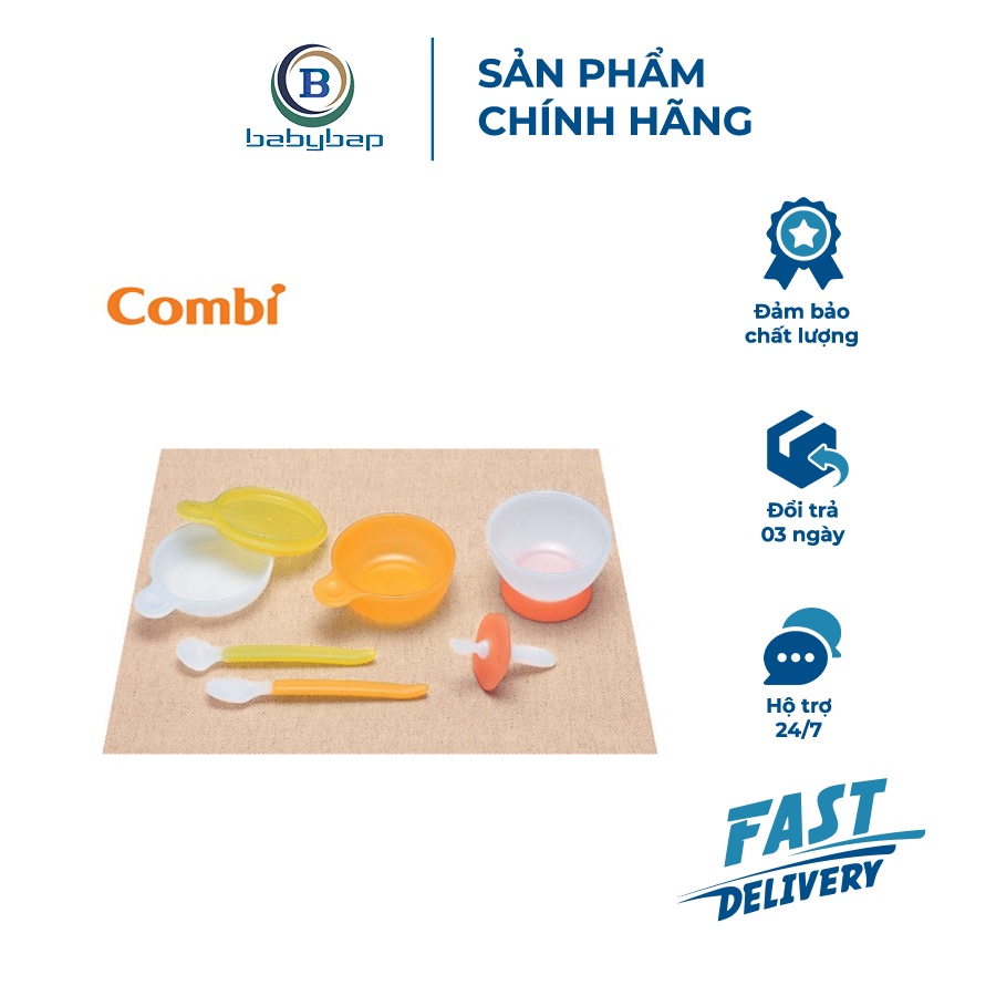 Bộ Đồ Ăn Bước 1 Combi Cho Bé Từ 5 Tháng Tuổi