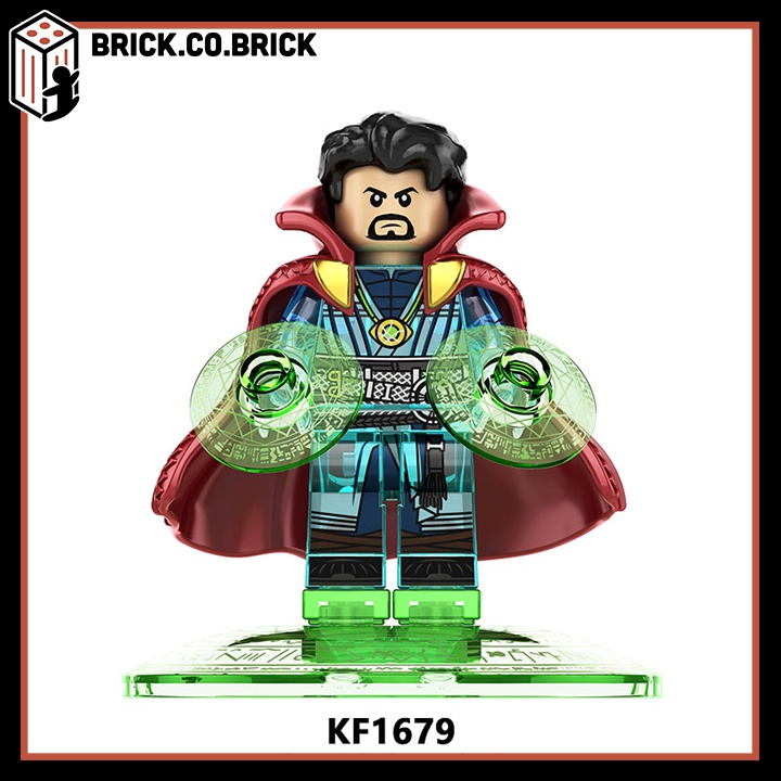 Đồ chơi Lắp ráp Nhân vật Bác sĩ Lạ Doctor Strange Vũ Trụ Hỗn Loạn Đế Tròn Trong suốt Mới Wong Mordo KF6157
