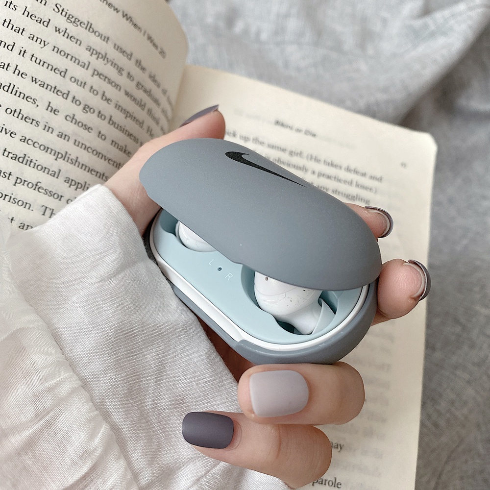 Vỏ bảo vệ hộp sạc tai nghe không dây bằng PC cứng nhám màu kẹo ngọt sáng tạo cho Samsung Galaxy Buds/Buds Plus