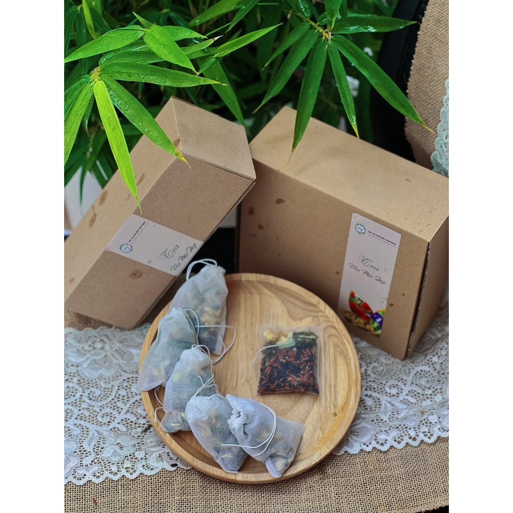 Trà gạo lức thảo mộc(Gạo lức đỏ- đen, Đậu đen, đậu đỏ, Hoa nhài, cỏ ngọt, lá nếp)