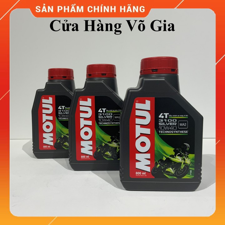 [Mã LIFEAUMAY giảm 10% tối đa 30k đơn 150k] Motul Silver 3100 10W40 800ml - Nhớt xe máy số cao cấp