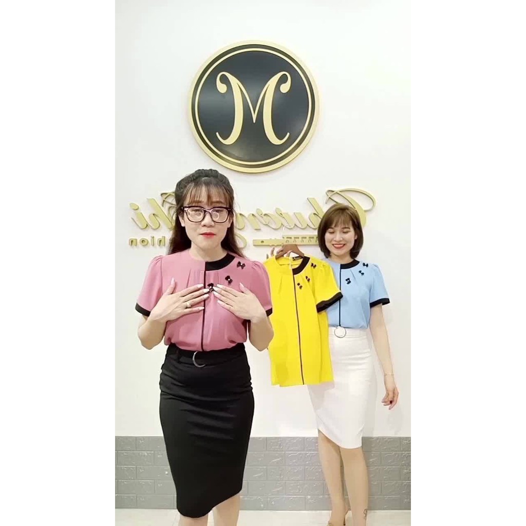 Áo sơ mi lụa nữ cổ tròn chất liệu lụa nhật BlyFashion SM168 thời trang công sở cao cấp Thanh lịch Sang trọng