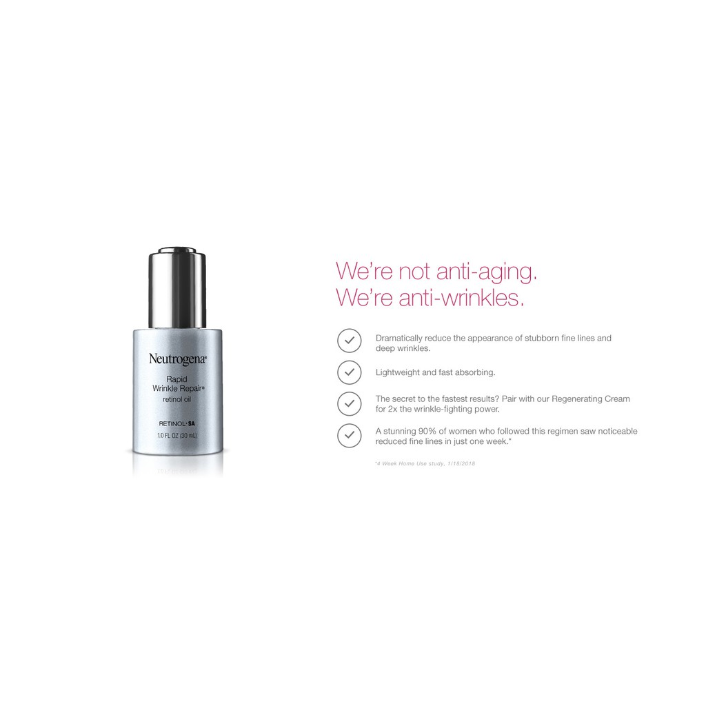 Tinh dầu dưỡng retinol chống nhăn Neutrogena Rapid Wrinkle Repair Retinol Oil 30ml