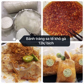 Combo 10 Bịch bánh tráng sa tế khô gà