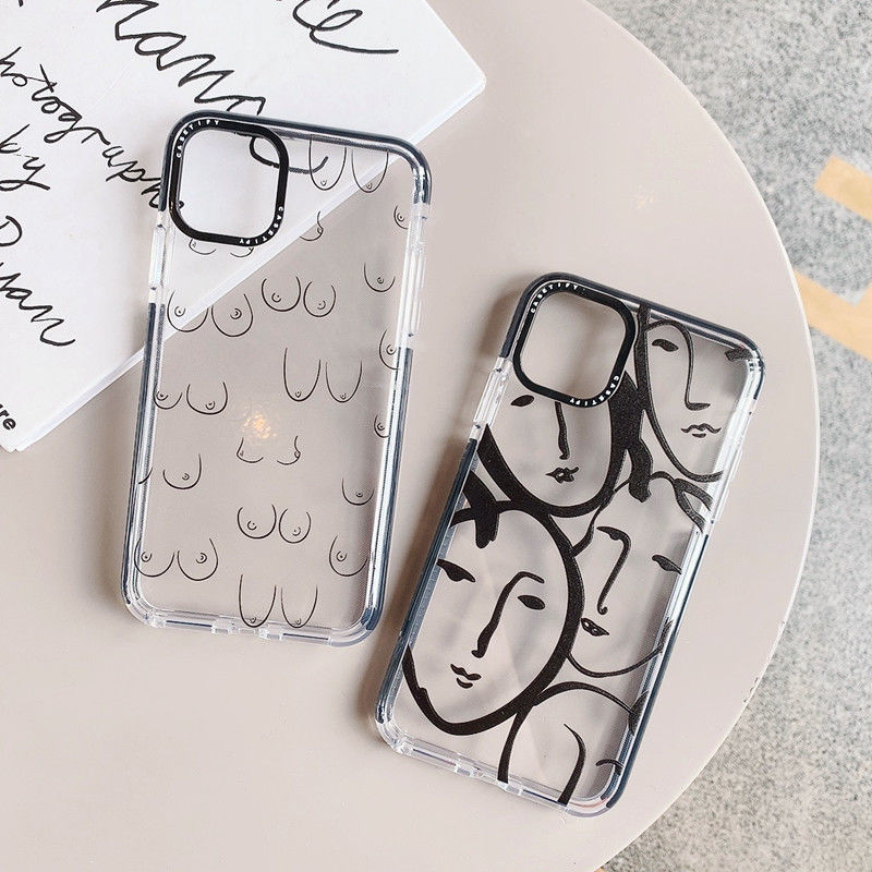 Ốp điện thoại trong suốt hình tranh vẽ nghệ thuật thú vị cho iPhone 11 12 Pro Max 6 6s 7 8 Plus X XR XS MAX SE 2020 | BigBuy360 - bigbuy360.vn