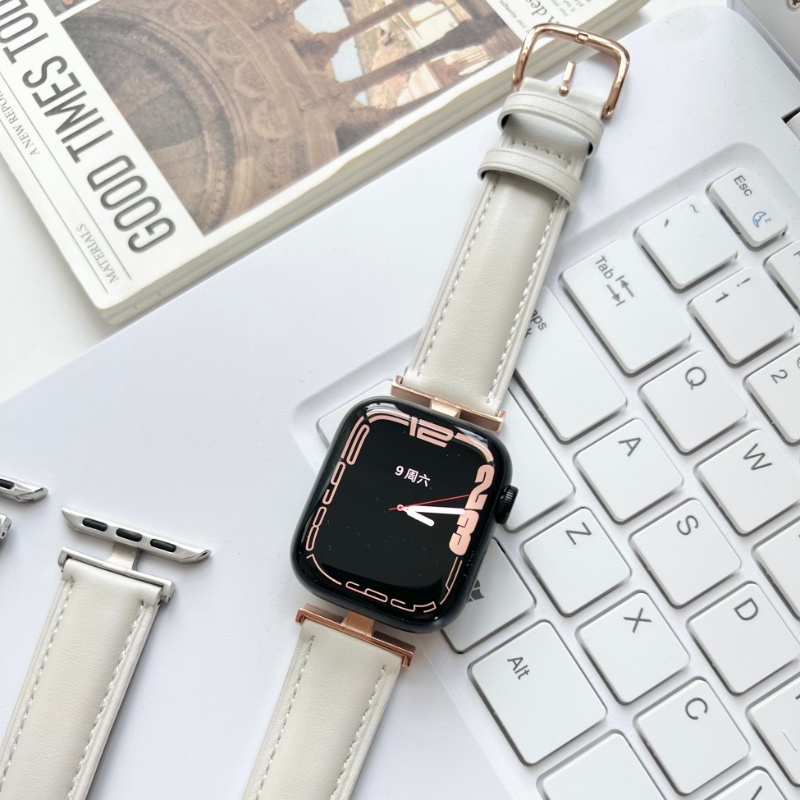 Dây Đeo Đồng Hồ Apple watch Series 7 4 5 6 3 2 1 SE 38 40 41 42 44mm 45mm Dây Da Kiểu Cổ Điển
