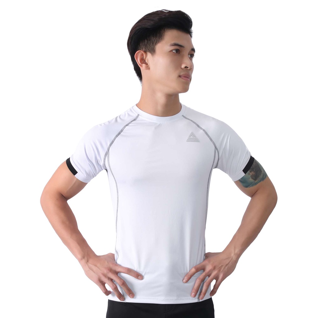 Áo thể thao nam Fitme Body Compression hỗ trợ tập gym, phông áo cổ tròn chất thun co giãn ôm body