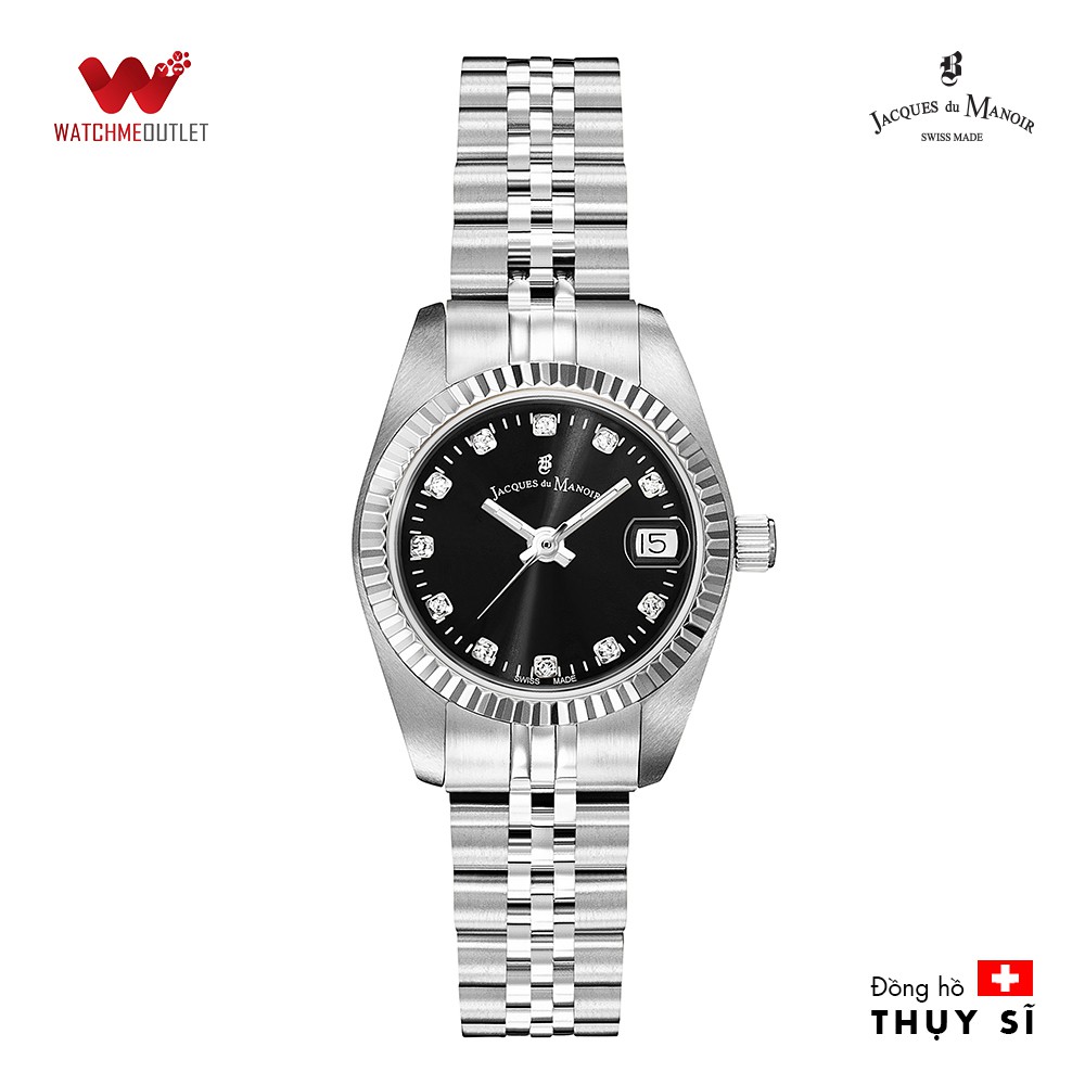 [Mã LT150 giảm 150k đơn 699k] Đồng hồ Nữ Jacques du Manoir dây thép không gỉ 26mm - NRO.06