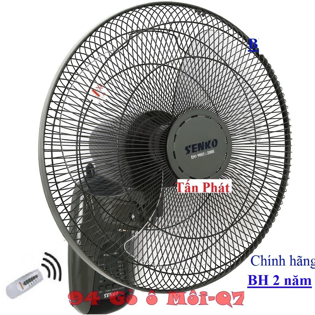 Quạt treo tường điều khiển từ xa Senko TR1628 (giao màu ngẫu nhiên) TẶNG 10 MÓC DÁN TƯỜNG