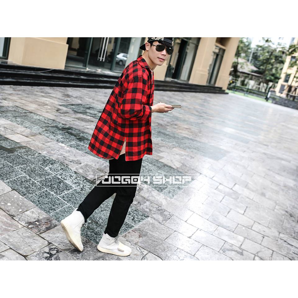 Áo Sơ Mi Caro Flannel Zipper Nam Nữ Unisex