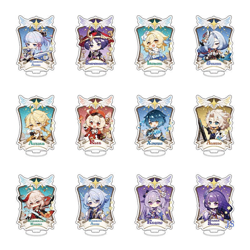 Js New Genshin Va Chạm Yaemiko Thoma Scaramouche Gorou Arataki Itto Đứng Hai Mặt Acrylic