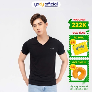 Áo phông nam Yody Cổ tim chất liệu Cotton mềm mịn PPM3997